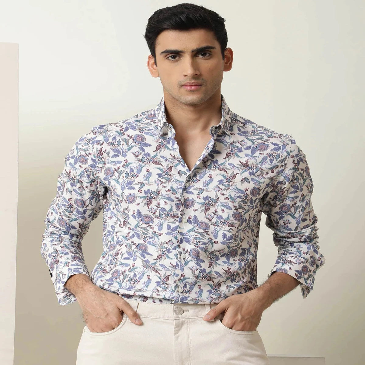 FLORAL CHINTZ PRINT SHIRT