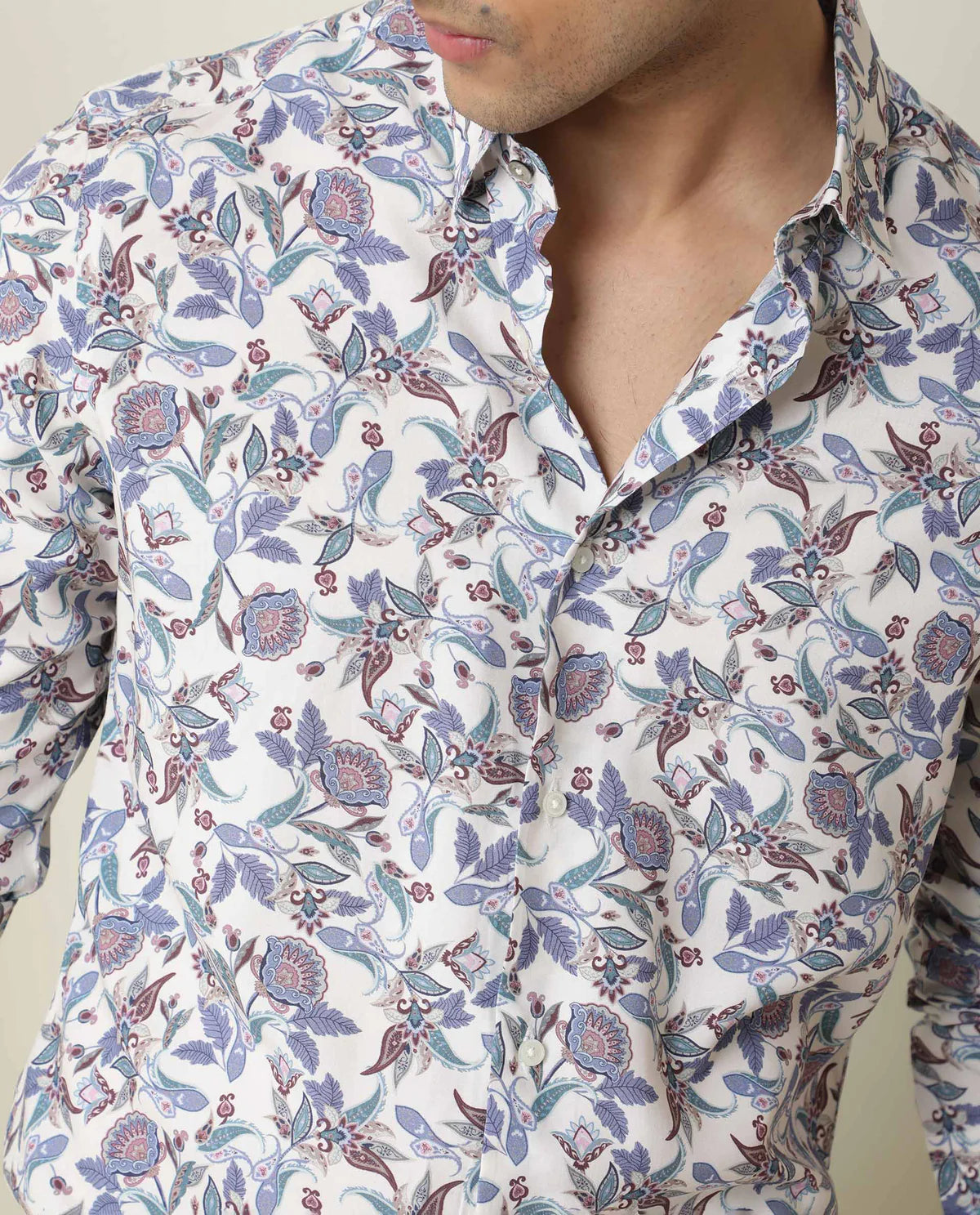 FLORAL CHINTZ PRINT SHIRT