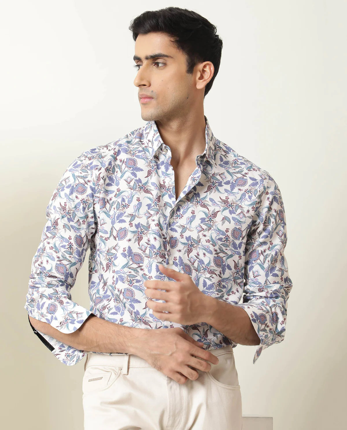 FLORAL CHINTZ PRINT SHIRT