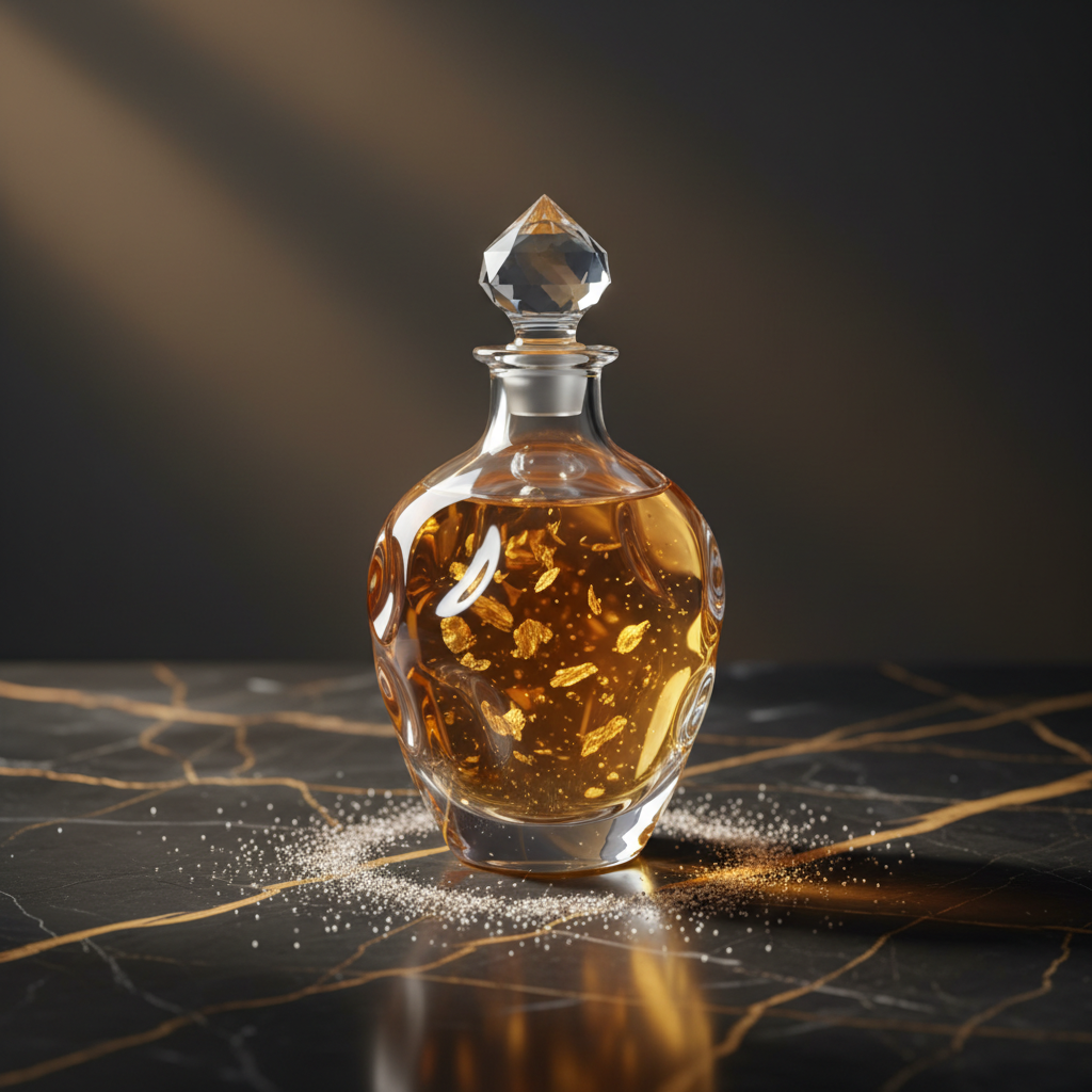 Diamond Prestige Elixir – 24K Gold Infused Serum in a crystal flacon
